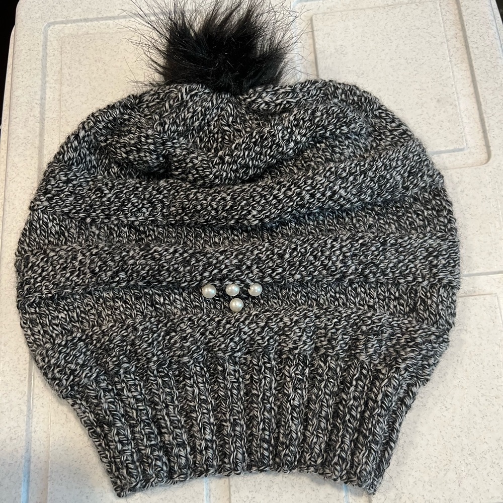 Handmade black gray hat NEW